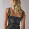 Utility Denim Corset Top