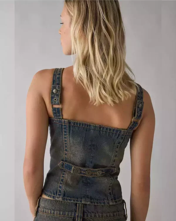 Utility Denim Corset Top