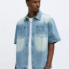 Washed denim shirts for men