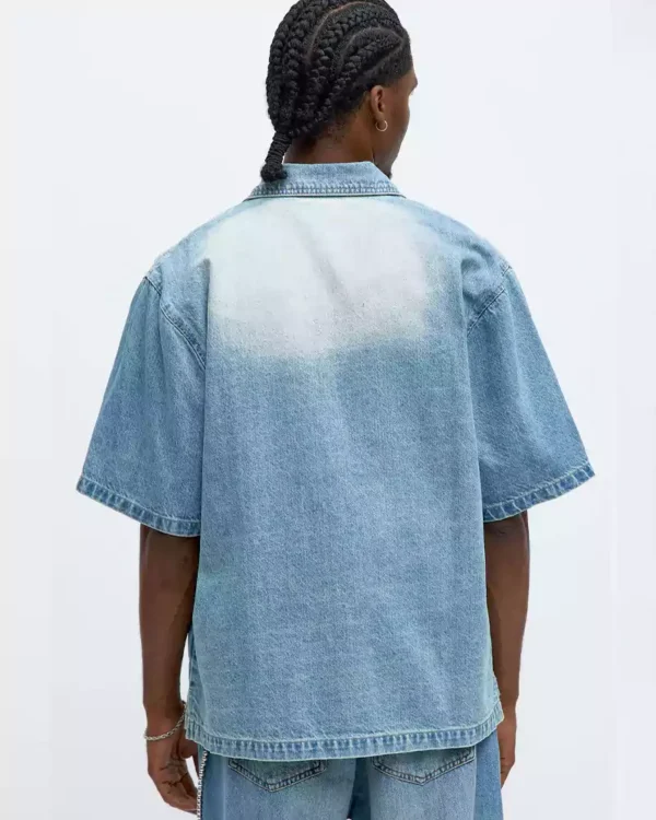 Washed denim shirts for men