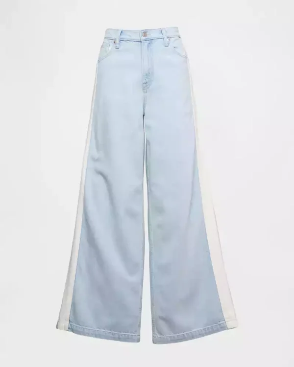 baggy jean in a light wash with side stripes Baggy jean in a light wash with side stripes