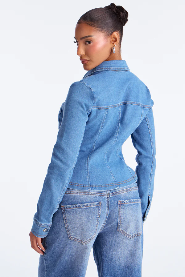 4 Medium Wash Made For Denim Top Shirt