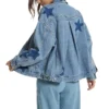 Affixed Cloth Embroidery Denim Clothing Custom Affixed Cloth Embroidery Denim Jacket