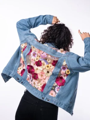 Affixed Cloth Embroidery Denim Clothing THE PARADISE JACKET