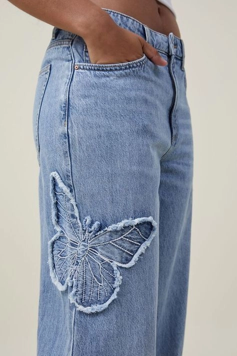 Affixed Cloth Embroidery Denim Clothing Custom Affixed Cloth Embroidery Denim Jeans