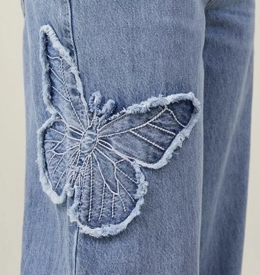 Affixed Cloth Embroidery Denim Clothing Custom Affixed Cloth Embroidery Denim Jeans