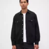 Black denim shirts mens