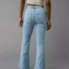 Blue denim flare jeans