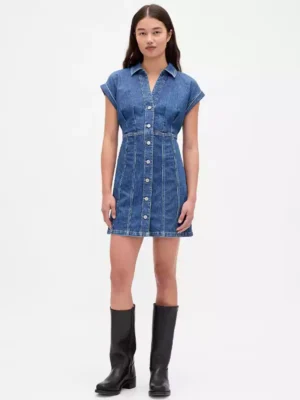 Bodycon denim mini dress