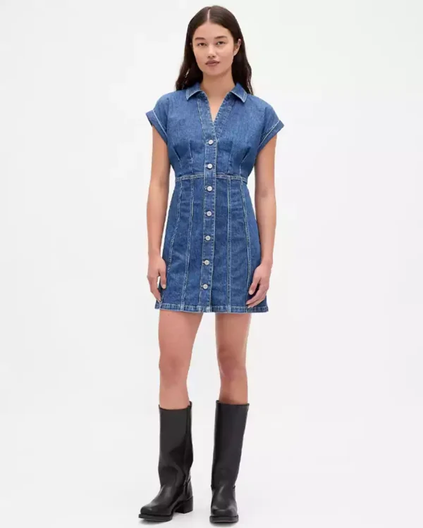 Bodycon denim mini dress