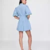 Bubble hem denim dress