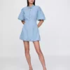 Bubble hem denim dress