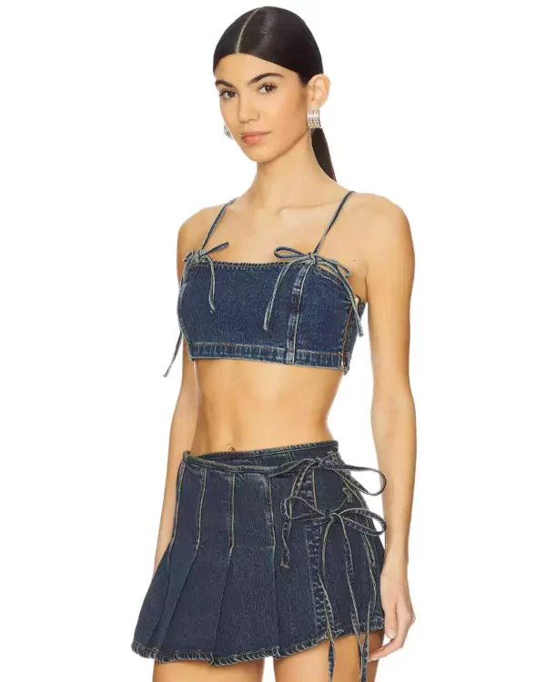 Cropped denim top