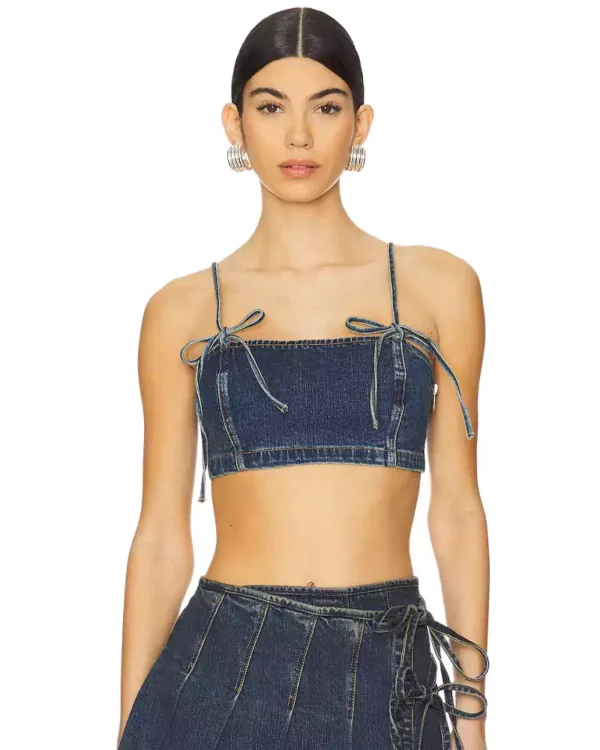 Cropped denim top
