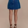 Dark denim mini skirt