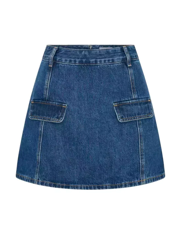 Dark denim mini skirt