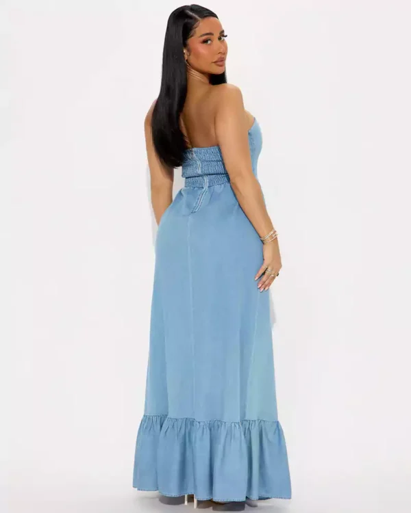 Denim corset dress