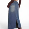 Denim long skirt