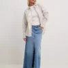 Denim maxi skirts