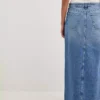 Denim maxi skirts