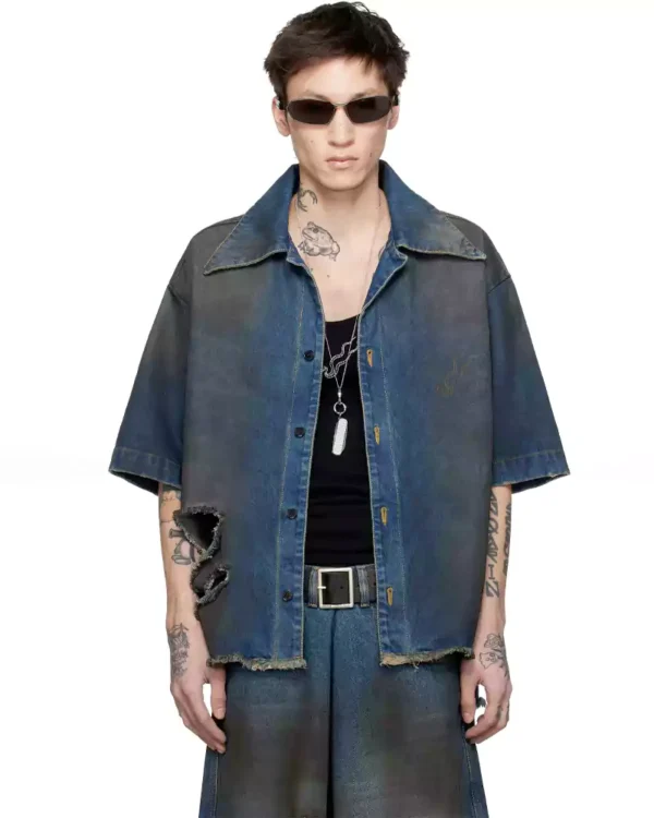Denim mens shirt