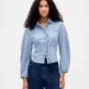 Denim sleeve shirt women