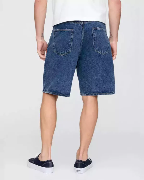 High rise baggy denim shorts