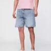High rise baggy denim shorts