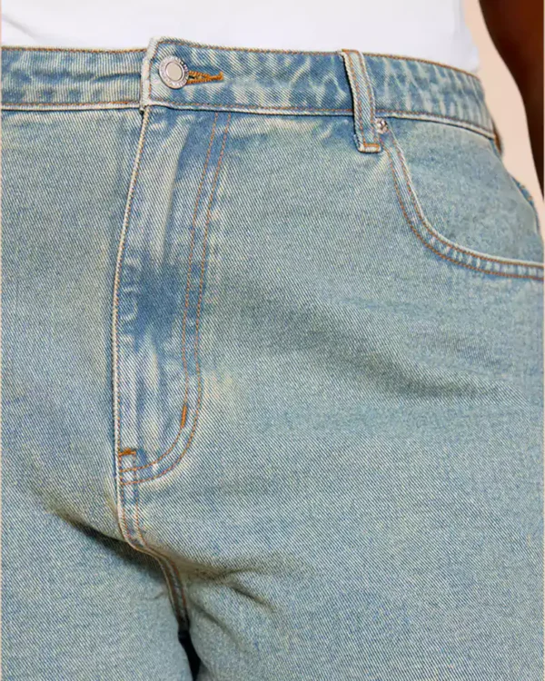 High waisted denim shorts stretch