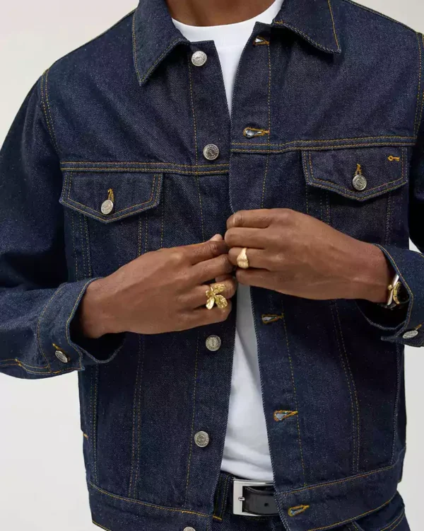 Indigo denim jacket mens