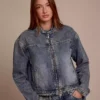 Ladies tall denim jacket
