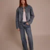 Ladies tall denim jacket