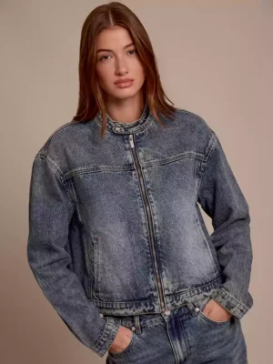 Ladies tall denim jacket
