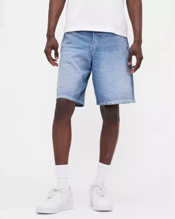 Mens denim baggy shorts