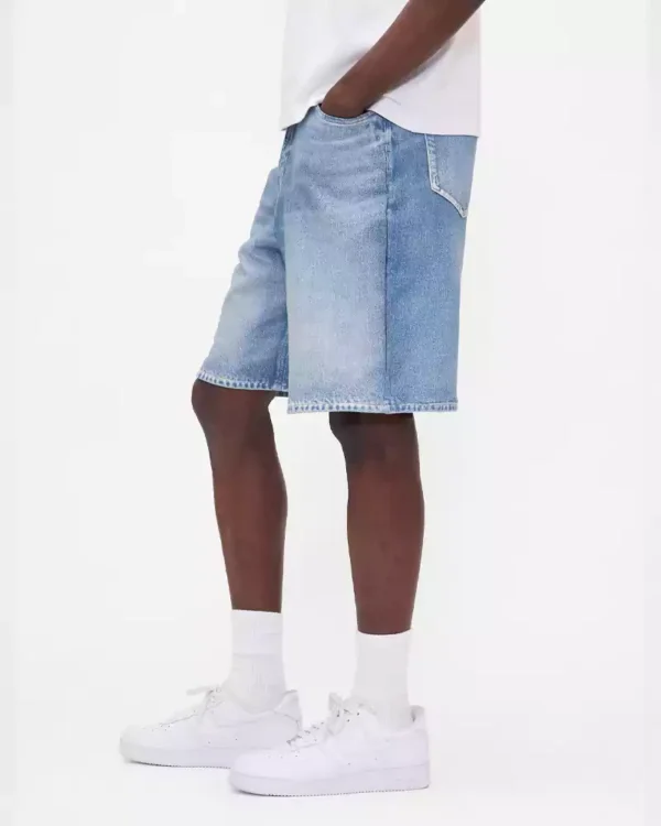 Mens denim baggy shorts
