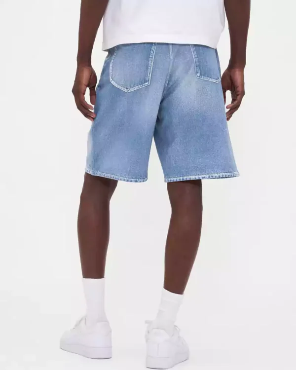 Mens denim baggy shorts