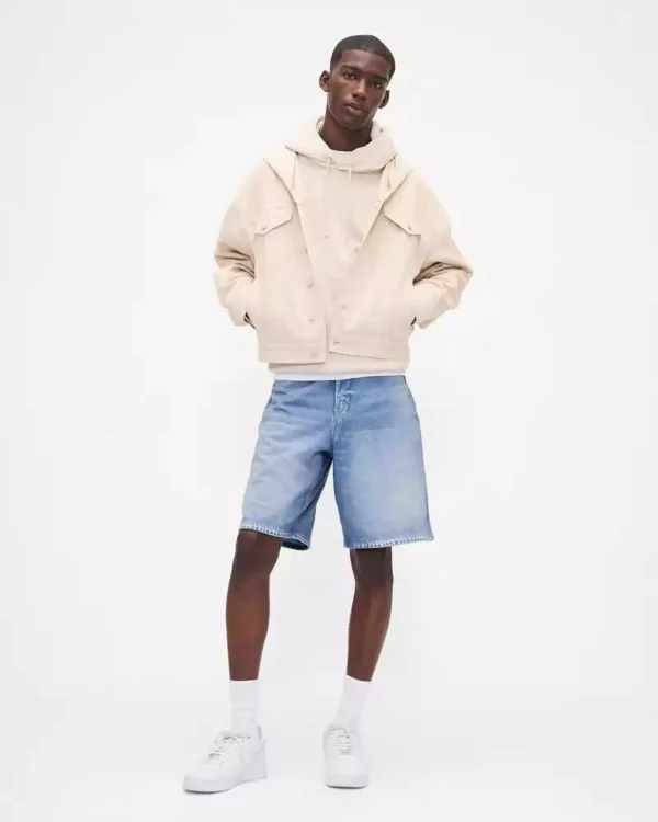 Mens denim baggy shorts