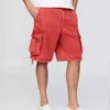 Mens denim cargo shorts