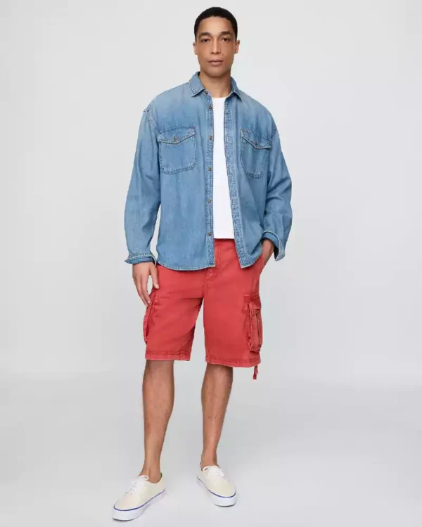 Mens denim cargo shorts Mens denim cargo shorts
