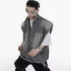 Mens denim vest