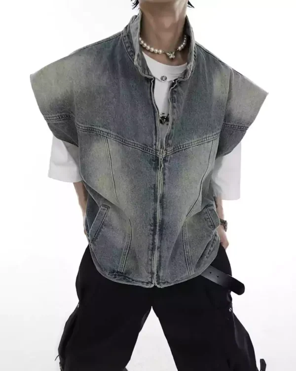 Mens denim vest