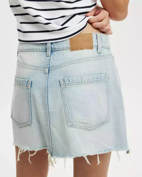 Mini skirt denim