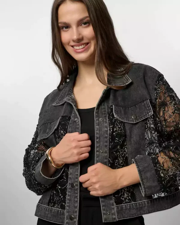 Denim jacket lace