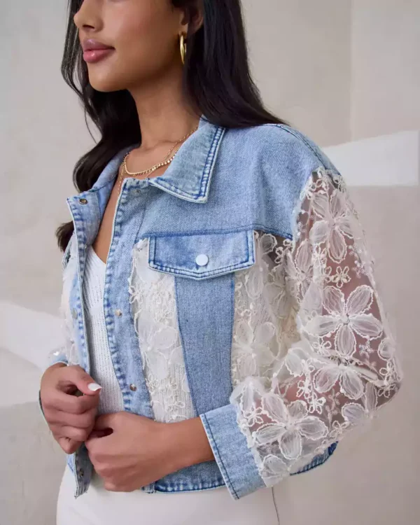 Denim jacket lace