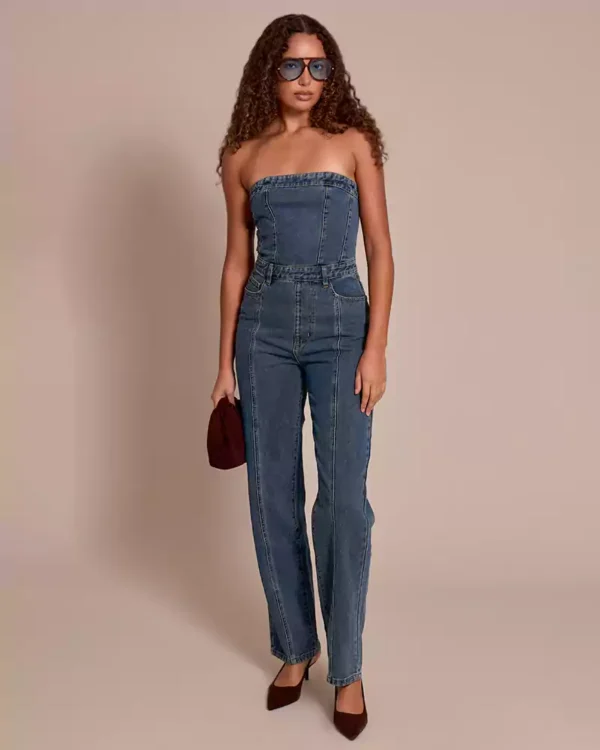 womens denim jumpsuit Womens denim jumpsuit
