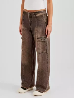 Brown denim jeans