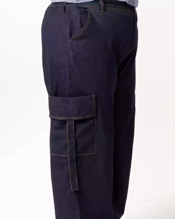 Cargo denim pants