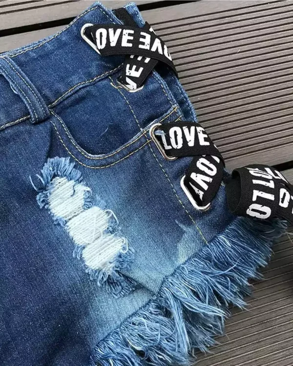 Cheeky denim shorts