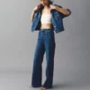 Custom Harper High Rise Wide Leg Denim Set