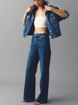 Custom Harper High Rise Wide Leg Denim Set